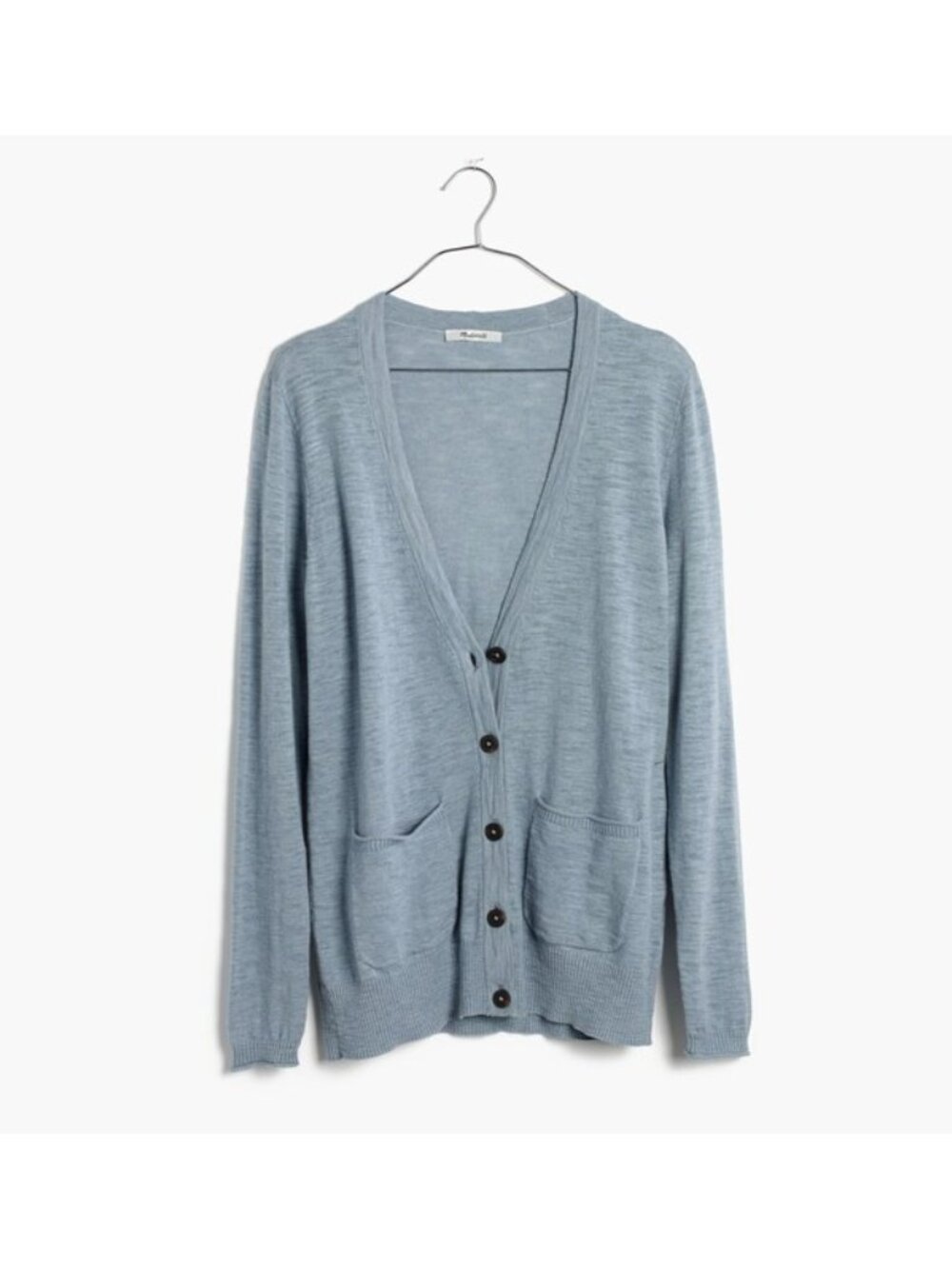 Madewell - Graduate Cardigan Sweater C3681 | Heather Bay Gray Blue | Size Small